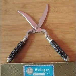 Baron Solingen German vintage Stag Handle meat scissors